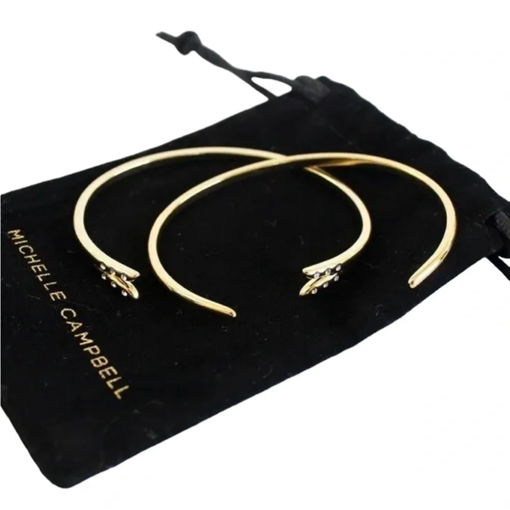 Michelle Campbell 14K Yellow Gold Plated Open Talon Bracelet Set #523